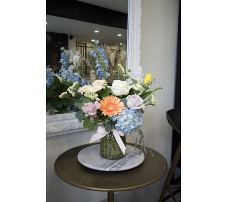 Pastel designer's choice in a diamond vase