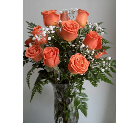 A Dozen Orange Roses