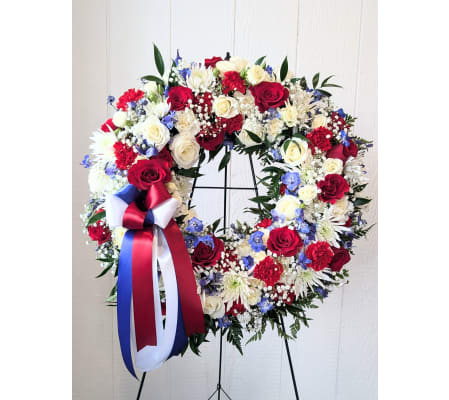 Patriotic Memorial Easel Spray
