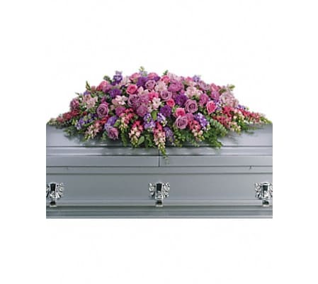 Lavender Tribute Casket Spray