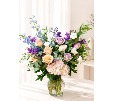 Peach & Purple Dream Bouquet