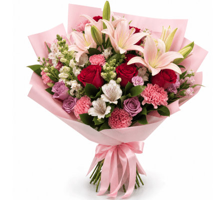 Elegant Lilies & Roses