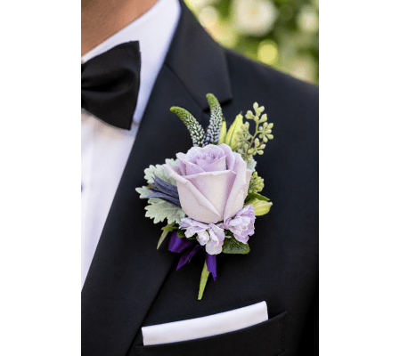 Lavender Whisper Boutonniere