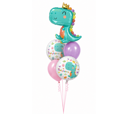 Babysaurus Girl Cheerful Balloon Bouquet