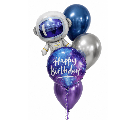 Astronaut Galaxy Birthday Classic Junior Balloon Bouquet