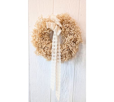 Dried babies breath wreath