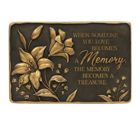 When someone becomes a memory Gold gilded stone