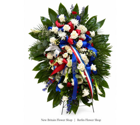 Patriotic Tribute Funeral Spray