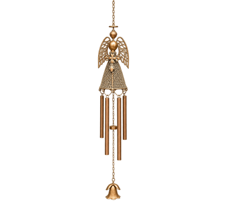 Angel Windchime - Holding Cross