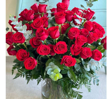 6 Dozen Roses arranged