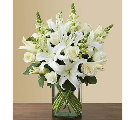 Classic All-White Arrangement