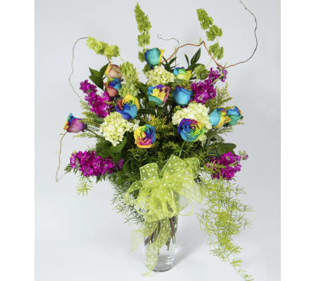 Dozen Rainbow Roses