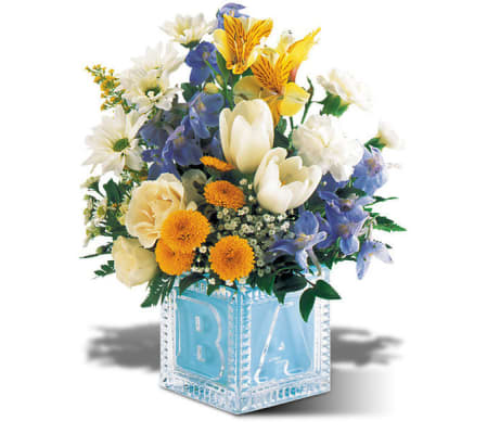 Baby Boy Block Arrangement