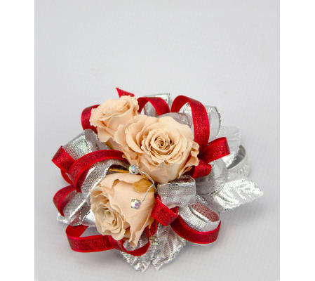 Keepsake Corsage - Preserved Peach Roses