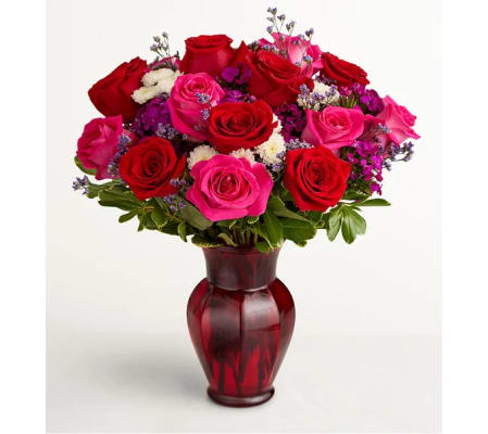 Key To My Heart in Red Vase XL