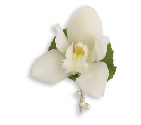 Shimmering Pearls Boutonniere