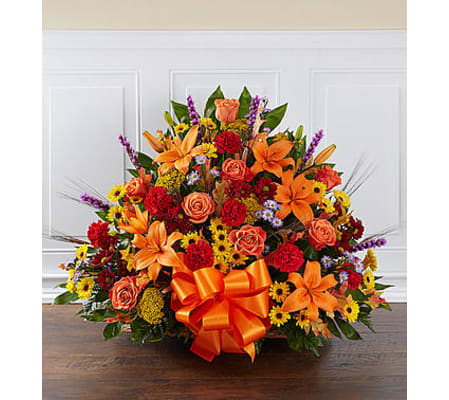 Thoughts and Prayers Fireside Basket in Fall Colors