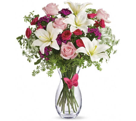 Pink Butterfly Bouquet by Teleflora