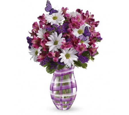 Teleflora's Lavender Plaid Bouquet
