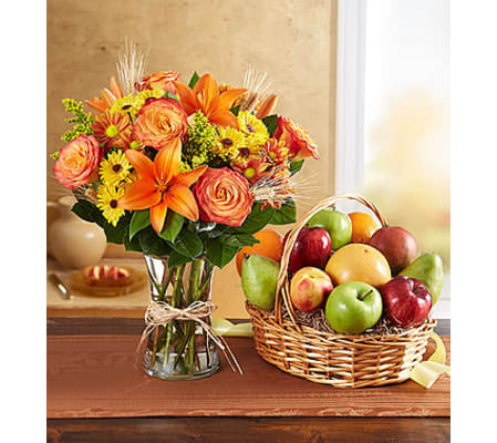 Fanciful Fall Floral & Fruit Bundle