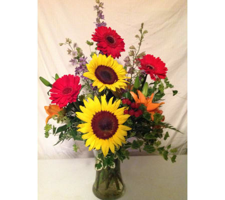 Fall Harvest with Sunflowers