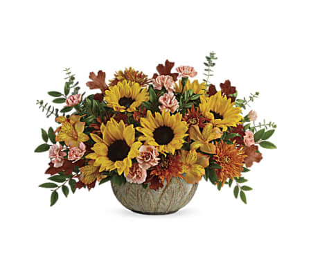 Teleflora's Autumn Sunbeams Centerpiece