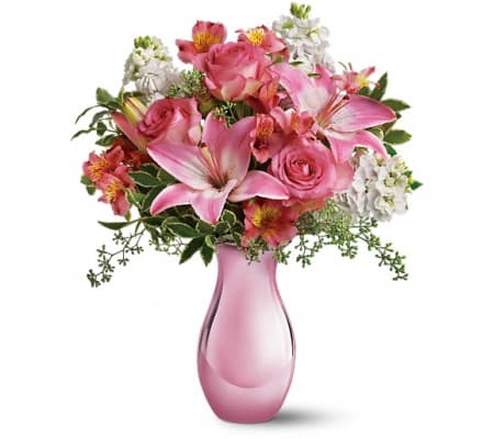 Teleflora's Pink Reflections Bouquet with Roses