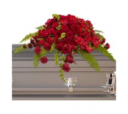 Red Rose Sanctuary Casket Tribute