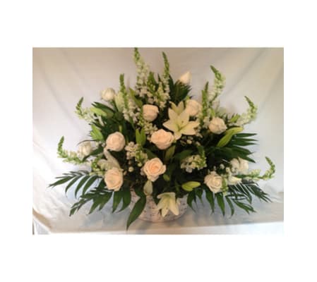 Peaceful White Basket