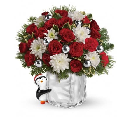 Teleflora's Send a Hug Penguin Bouquet