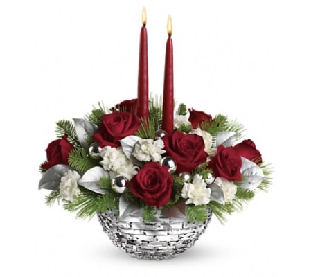 Teleflora's Sparkle of Christmas Centerpiece