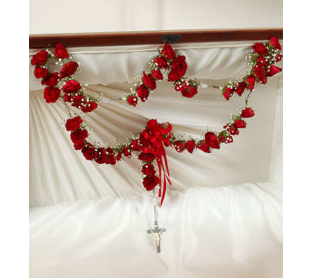 Large Rosary with Red Spray Roses