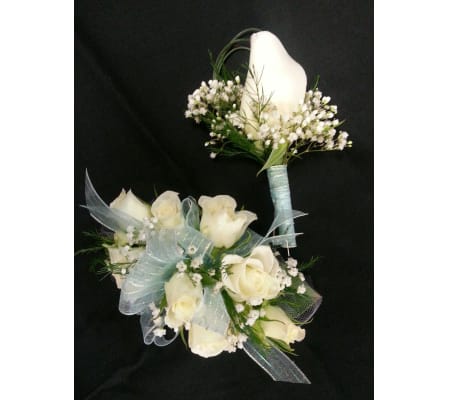 wristlet and boutonniere