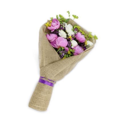Burlap-Wrapped Peony Perfection™