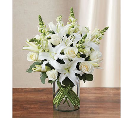 Classic All White Arrangement™ for Sympathy