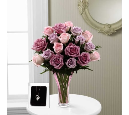 The FTD® Mixed Rose Bouquet with Pendant