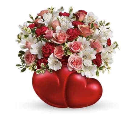 Teleflora's Twin Hearts Bouquet