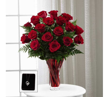 The FTD® In Love with Red Roses™ Pendant