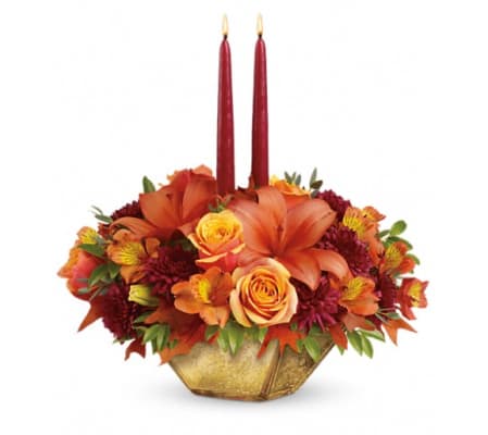Teleflora's Harvest Gold Centerpiece