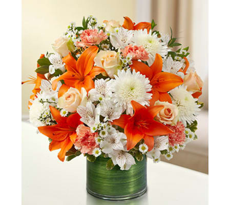 Cherished Memories - Peach, Orange and White