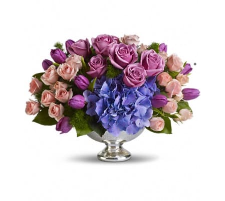 Teleflora's Purple Elegance Centerpiece
