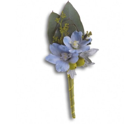 Hero's Blue Boutonniere