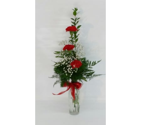 Red Carnation BudVase