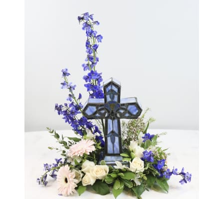 Memory Lamp Blue Cross