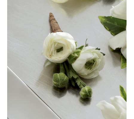 The FTD® White Ranunculus Boutonniere