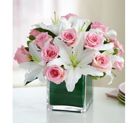 Lily Cube & Pink Rose