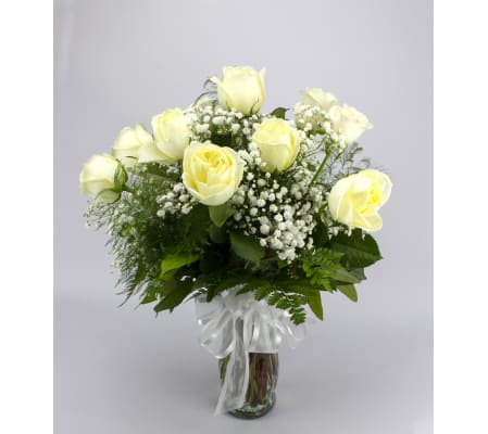 Classic (Medium) White Rose Arrangement