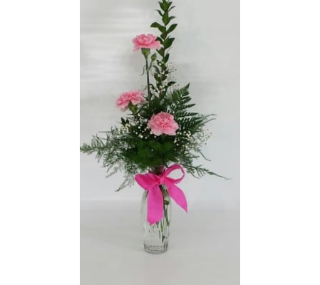 Pink Carnation Bud Vase