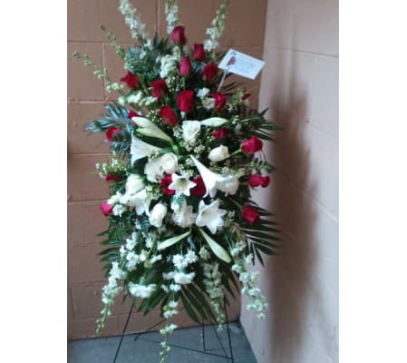 Classic Lily And Rose Tribute Spray
