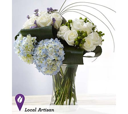 Hand-Tied Rose and Hydrangea